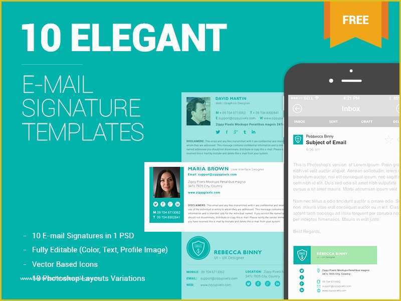 Free Email Signature Templates for Gmail Of Email ...