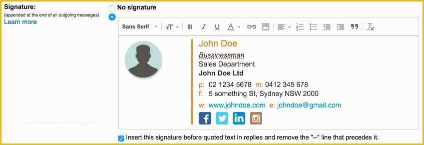 Free Email Signature Templates for Gmail Of Free Email Signature Template Generator by Hubspot