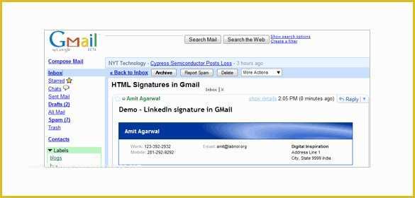 Free Email Signature Templates for Gmail Of Gmail Signature Template