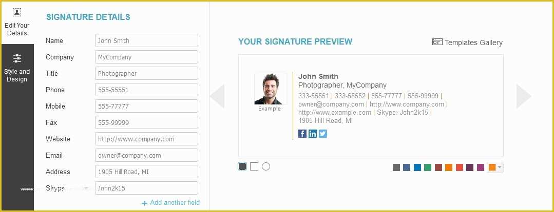 Free Email Template Creator Of Free Modern HTML Email Signature Generators Bleery