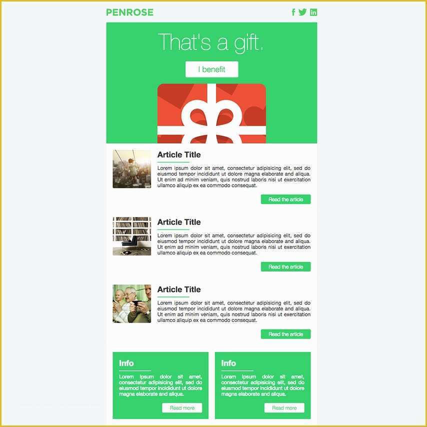 Free Email Templates Of Penrose Free Responsive Email Template