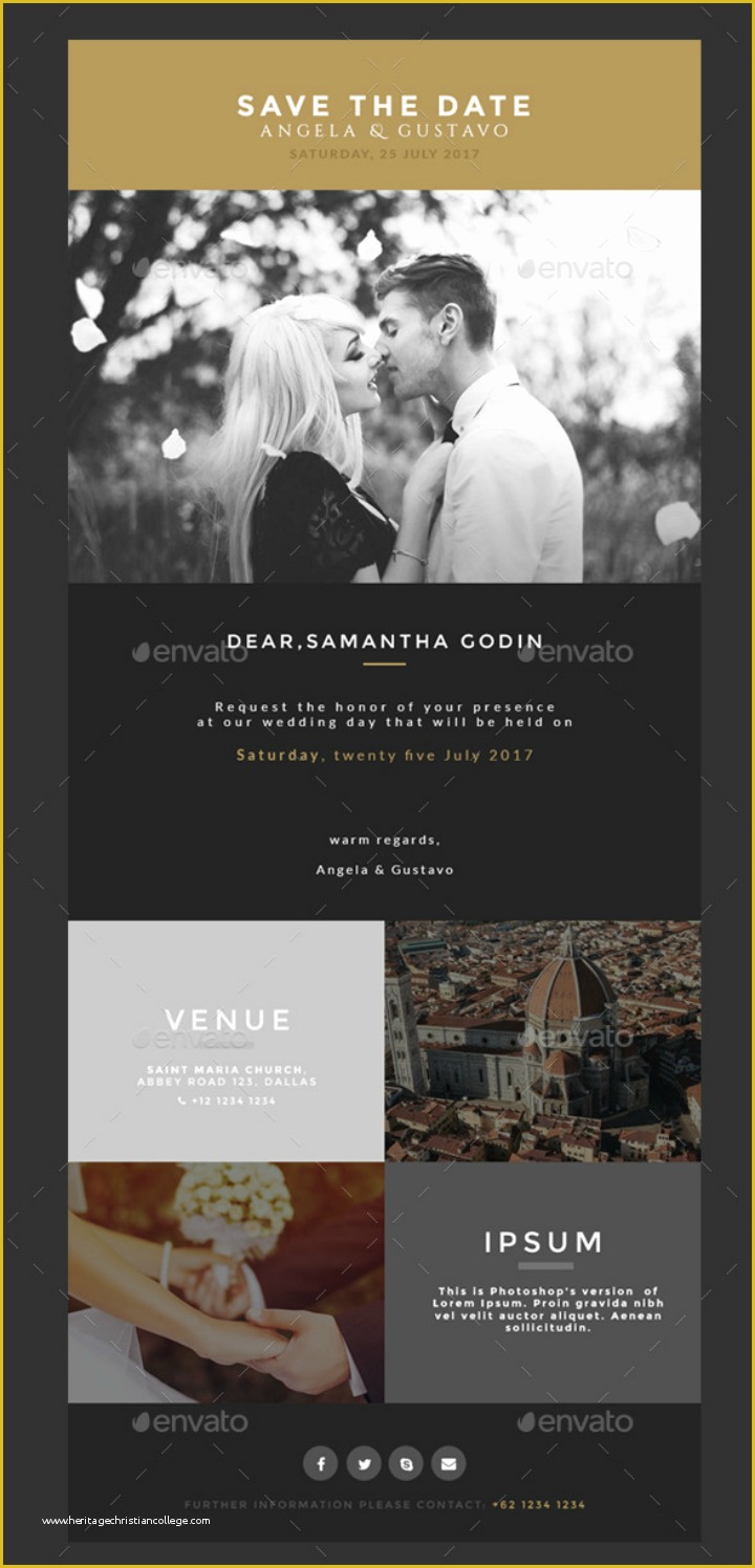 Free Email Wedding Invitation Templates Of 14 Wedding Email Designs & Templates Psd Ai