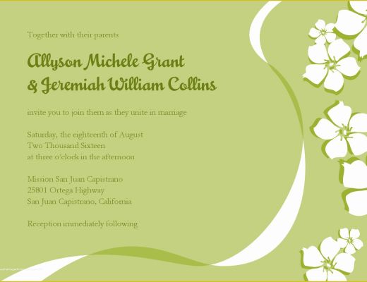 Free Email Wedding Invitation Templates Of Email Wedding Invitations Templates