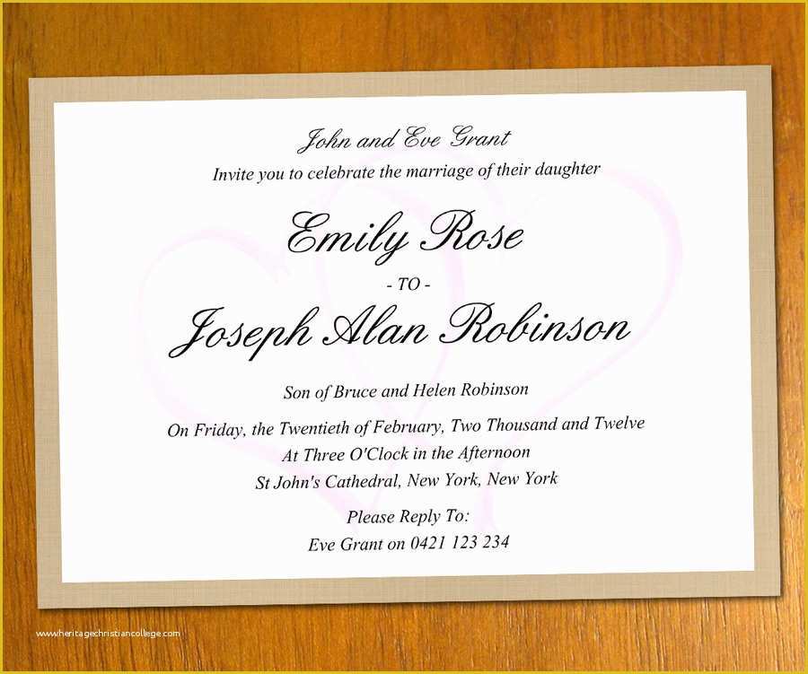 Free Email Wedding Invitation Templates Of Marriage Invitation Email Template