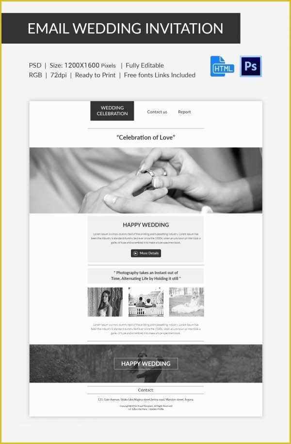 Free Email Wedding Invitation Templates Of Wedding Invitation Template 71 Free Printable Word Pdf