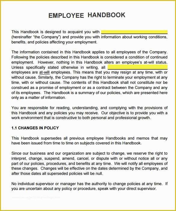 Free Employee Handbook Template Pdf Of Blog Archives Controlsoft