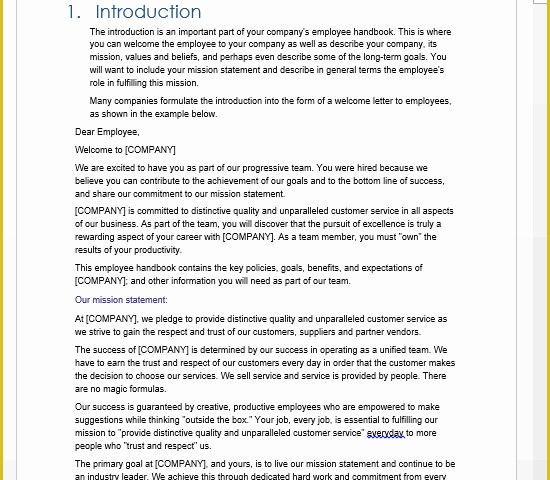 Free Employee Handbook Template Pdf Of Employee Handbook Templates Ms Word Free Policy Manual