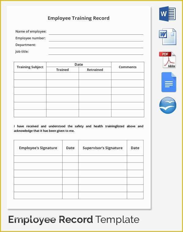 Free Employee Training Matrix Template Excel Of Employee Training Record Template Excel