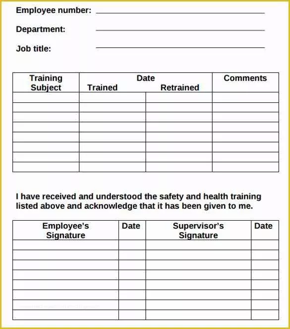 Free Employee Training Matrix Template Excel Of Employee Training Record Template Excel