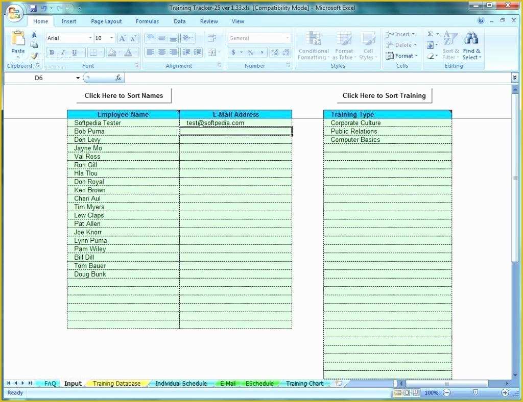 Free Employee Training Matrix Template Excel Of Employee Training Tracker Template