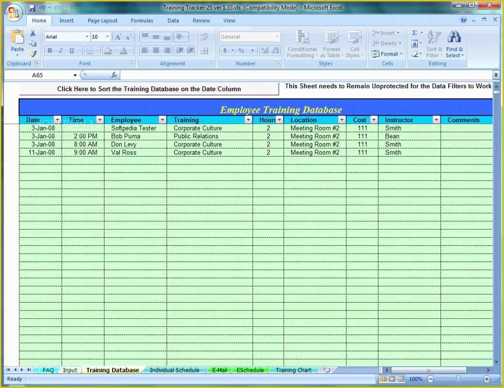 Free Employee Training Matrix Template Excel Of Free Employee Training Tracker Excel Spreadsheet