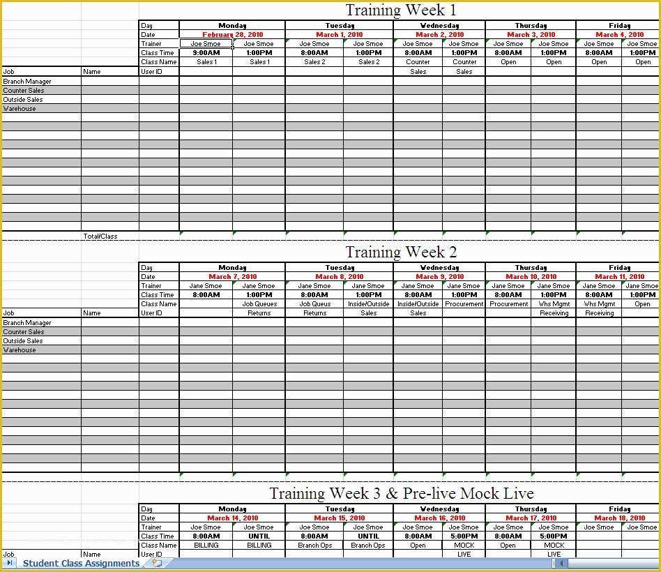 Free Employee Training Matrix Template Excel Of Training Schedule Template Excel