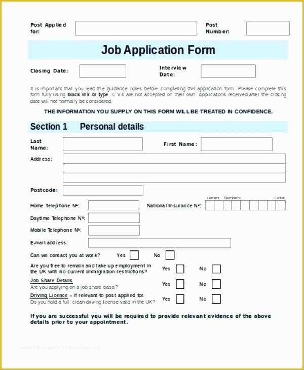 Free Employment Application Template Florida Of Floridaframeandart