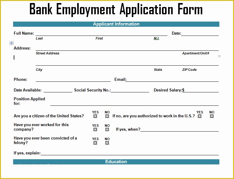 Free Employment Application Template Florida Of Floridaframeandart