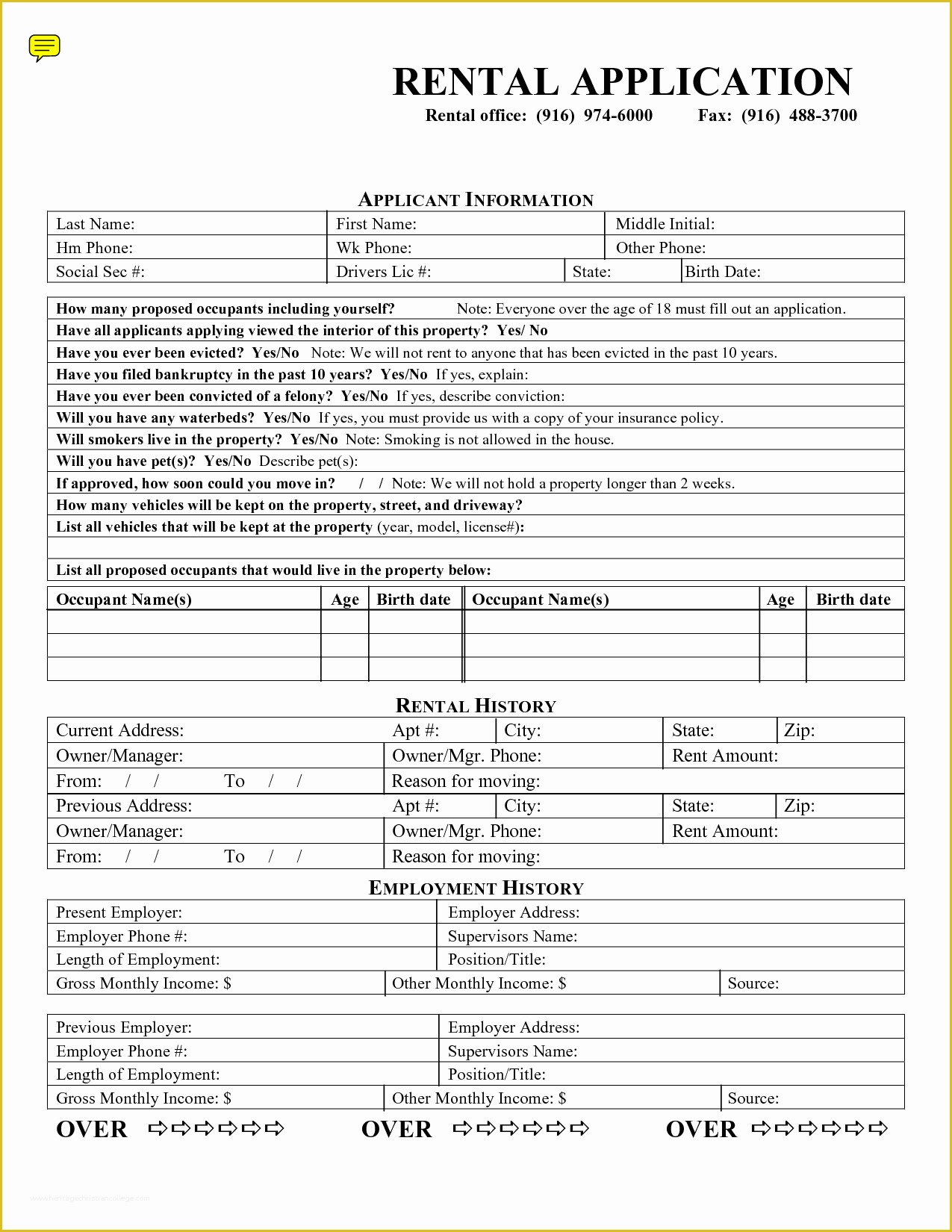 Free Employment Application Template Florida Of Free Rental Application form by Mary Jmenintigar House