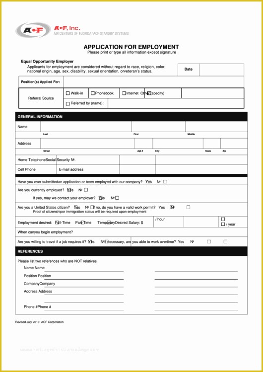 Free Employment Application Template Florida Of top Employment Application form Florida Templates Free to