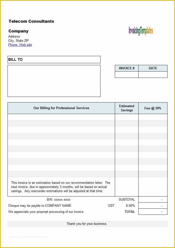 Free Estimate Template Of Contractor Invoice Templates Free 20 Results Found