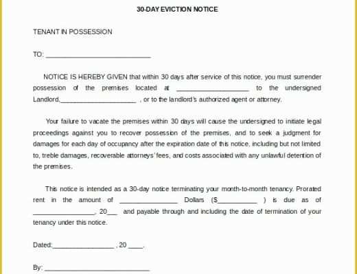 Free Eviction Notice Template California Of 12 Eviction Notice California Template