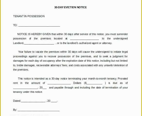 Free Eviction Notice Template California Of 12 Eviction Notice California Template