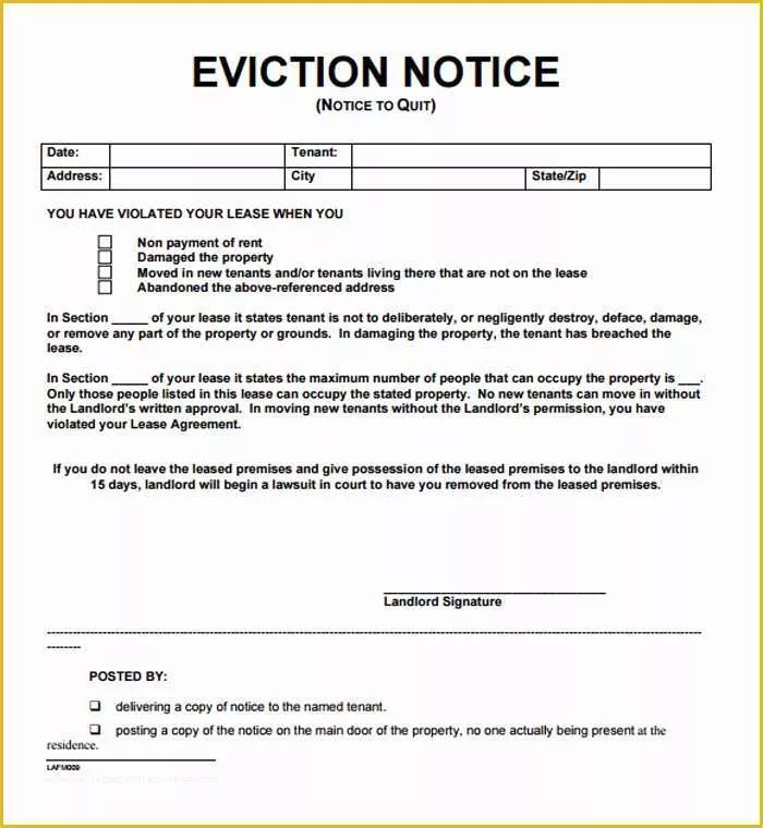 Free Eviction Notice Template California Of 12 Free Eviction Notice Templates for Download Designyep