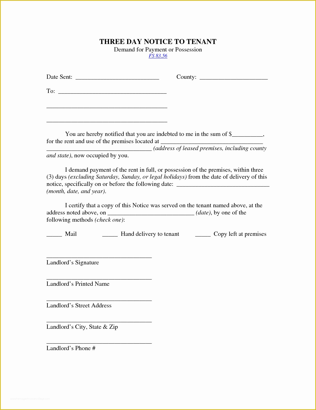 Free Eviction Notice Template California Of 3 Day Notice form California Cool Required with 3 Day