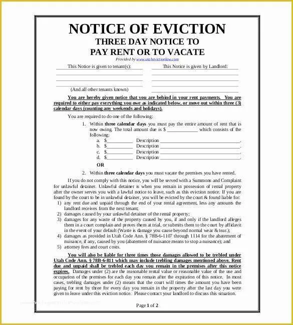 Free Eviction Notice Template California Of 38 Eviction Notice Templates Pdf Google Docs Ms Word