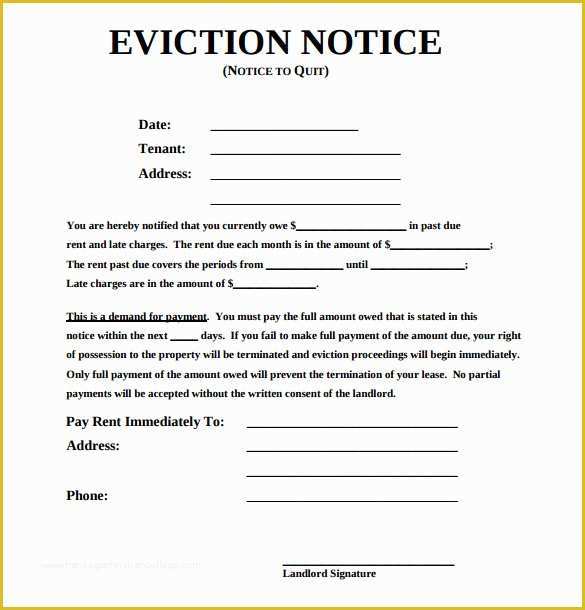Free Eviction Notice Template California Of 43 Eviction Notice Templates – Pdf Doc Apple Pages