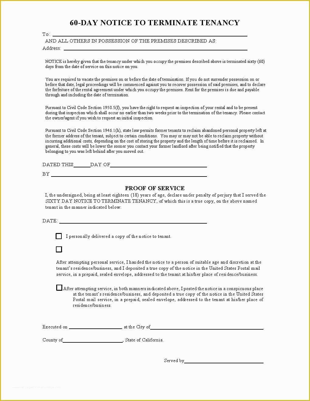 Free Eviction Notice Template California Of Blank Eviction Notice Example Mughals