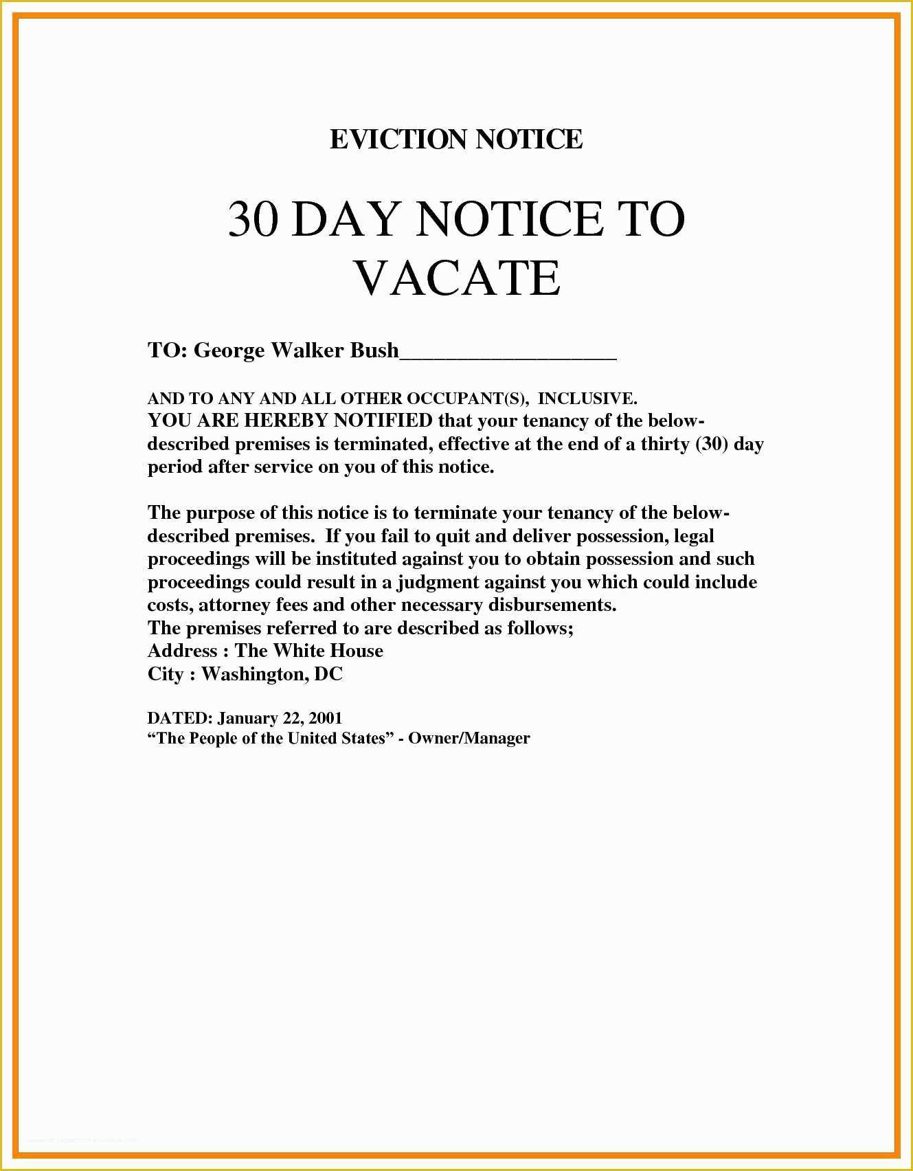 Free Eviction Notice Template California Of Blank Eviction Notice Mughals