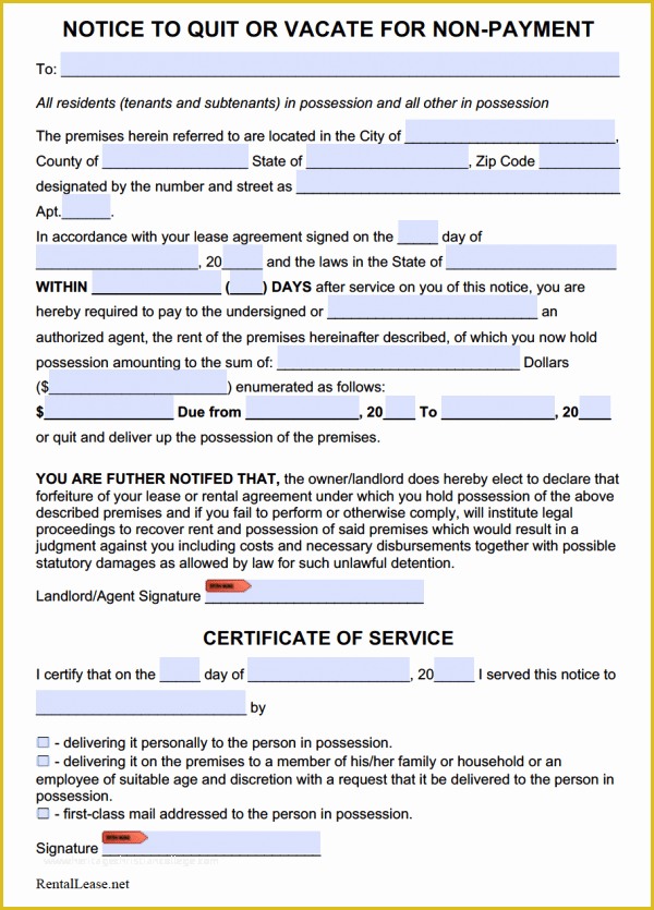 Free Eviction Notice Template California Of Free Eviction Notice Templates – Notice to Quit