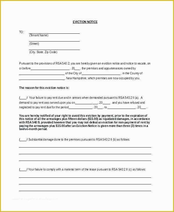 Free Eviction Notice Template Georgia Of 30 Day Eviction Notice Template Ohio Letter