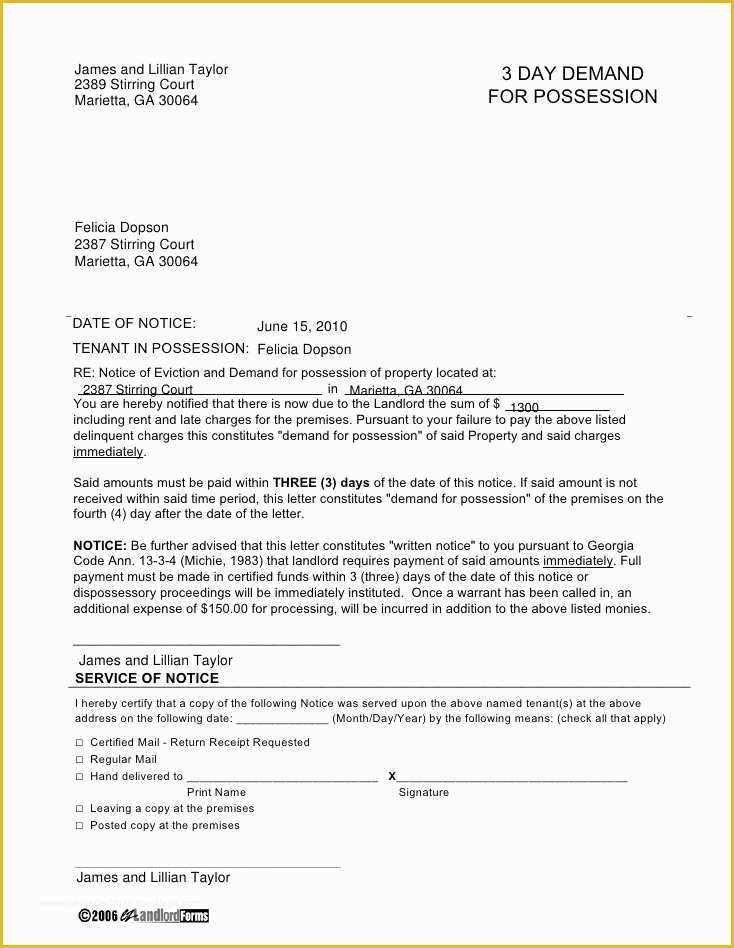 Free Eviction Notice Template Georgia Of Eviction Notice Template Canada Templates 1 Resume Examples