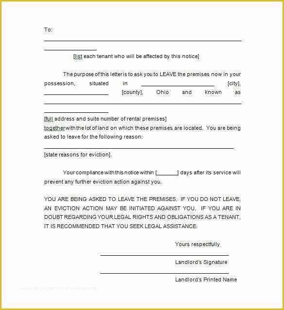 Free Eviction Notice Template Of Free Eviction Notice Template