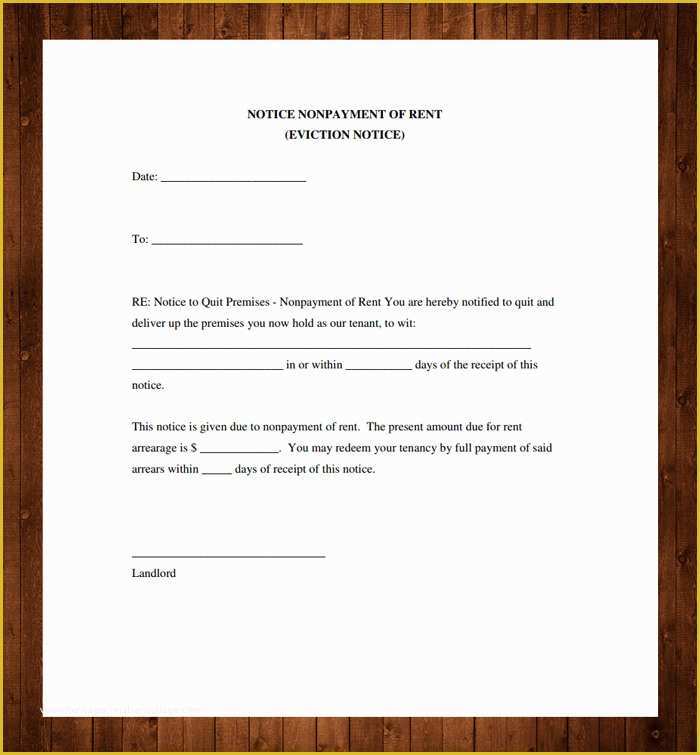 Free Eviction Notice Template Of Eviction Letter Template
