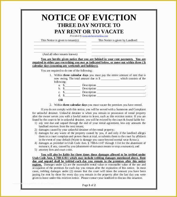 Free Eviction Notice Template Of 38 Eviction Notice Templates Pdf Google Docs Ms Word