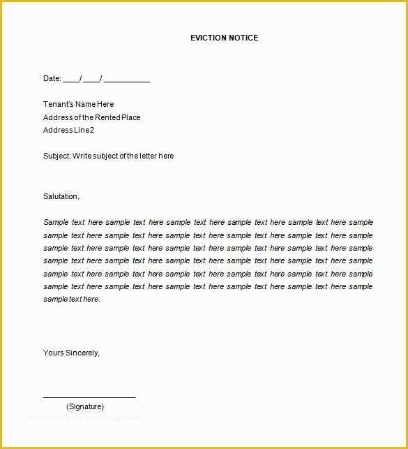 Free Eviction Notice Template Of 38 Eviction Notice Templates Pdf Google Docs Ms Word