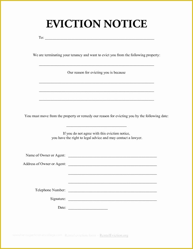 Free Eviction Notice Template Of Blank Eviction Notice Example Mughals