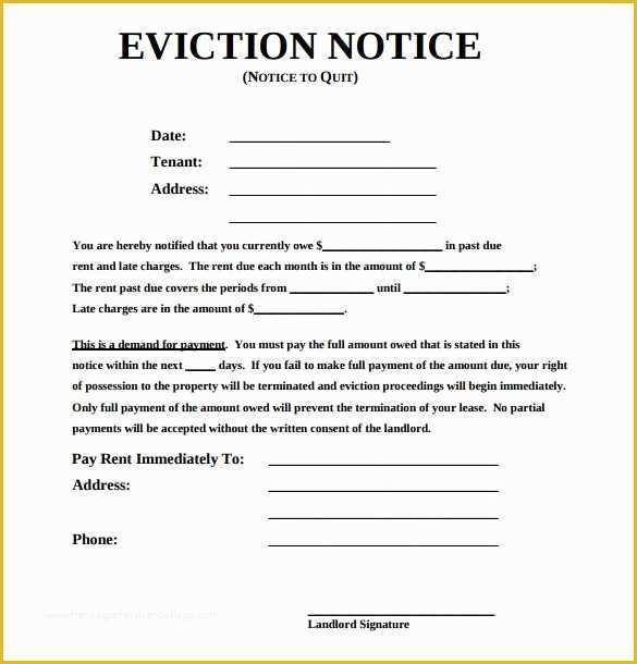 Free Eviction Notice Template Of Free Printable Eviction Notice