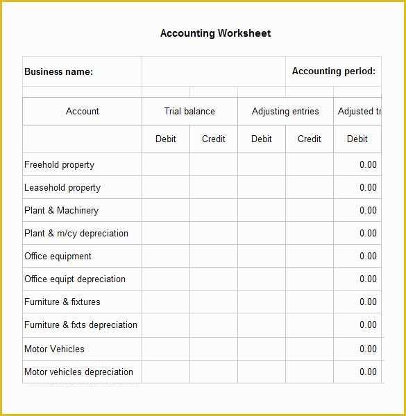 Free Excel Accounting Templates Download Of 5 Accounting Worksheet Templates – Free Excel Documents