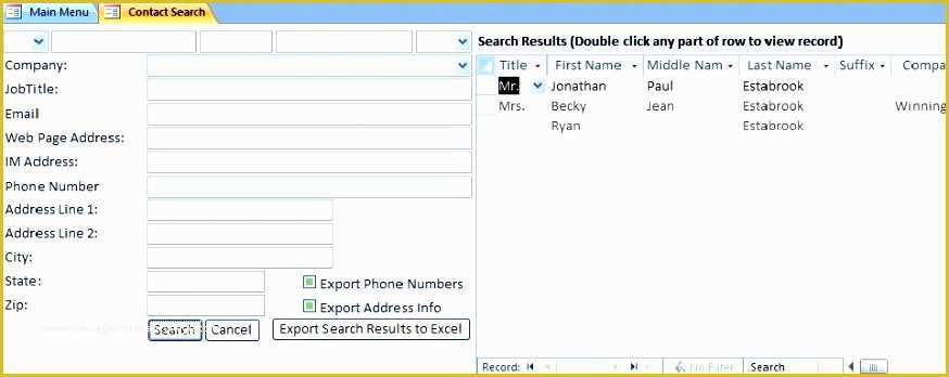 Free Excel Database Templates Of 8 Free Excel Database Templates Exceltemplates