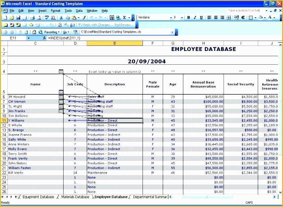 Free Excel Database Templates Of Employee Database Template Free Employee Database Template