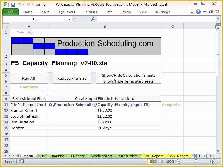 Free Excel Employee Capacity Planning Template Of Capacity Planning Spreadsheet Excel Spreadsheet
