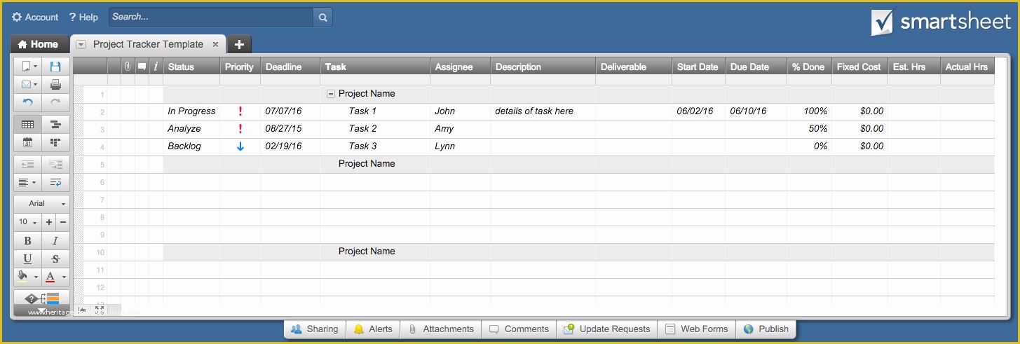 Free Excel Project Management Tracking Templates Of Project Tracking Template Wevo