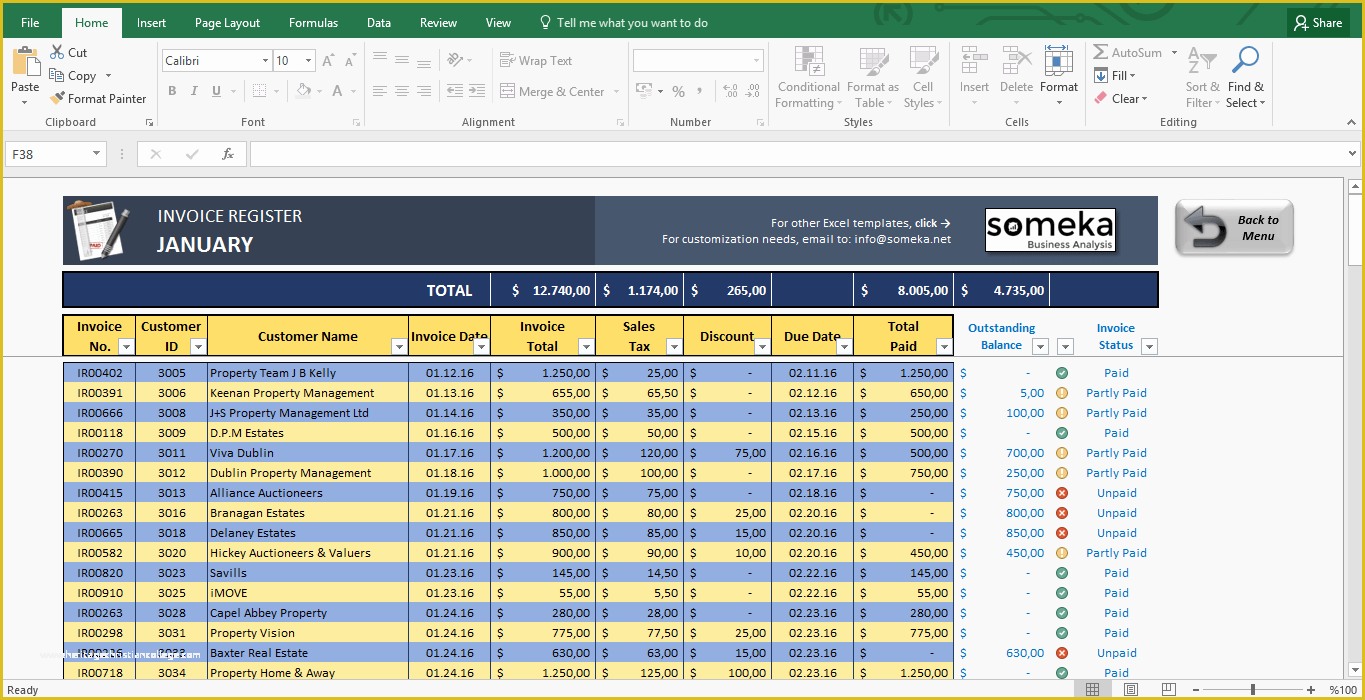 Free Excel Spreadsheet Templates Of Invoice Tracker Free Excel Template for Small Business