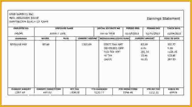 Free Fake Check Stubs Template Of 11 Free Fake Paycheck Stubs Templates