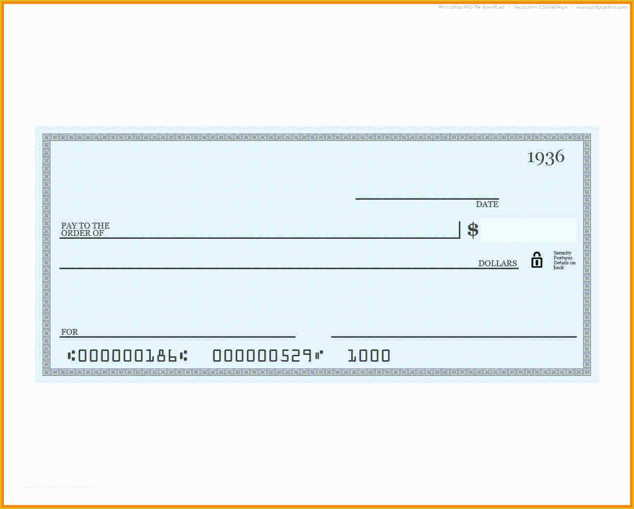 Fake Downloadable Printable Fillable Blank Check Template