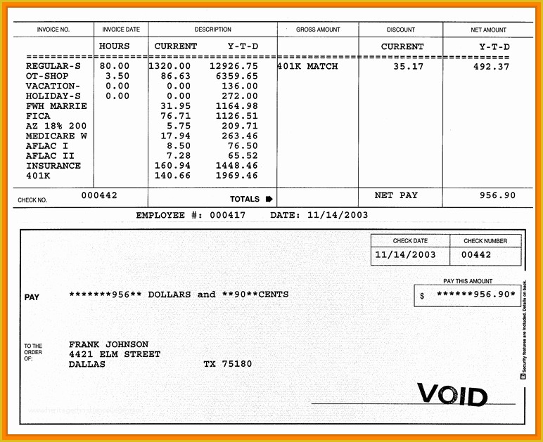 Free Fake Check Stubs Template Of 7 Walmart Pay Stub Template