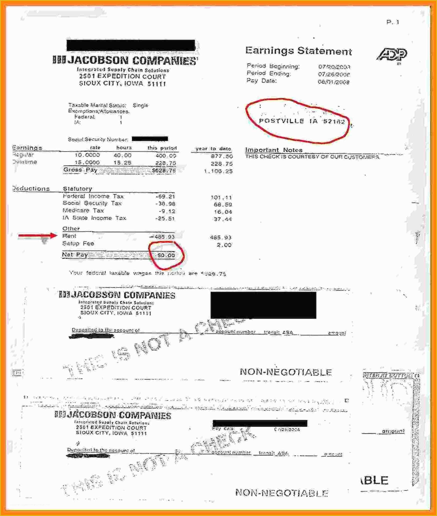 Free Fake Check Stubs Template Of 9 Fake Adp Pay Stubs
