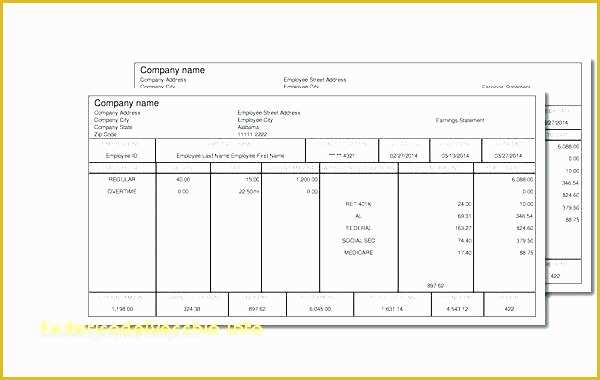 Free Fake Check Stubs Template Of Create Paycheck Stub Free Blank Pay Template Basic Excel