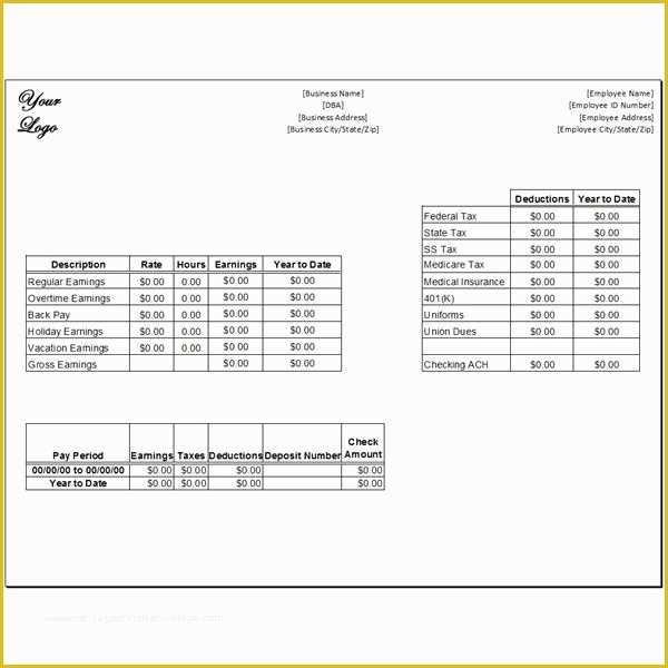 Free Fake Check Stubs Template Of Fake Pay Stub Template Beepmunk